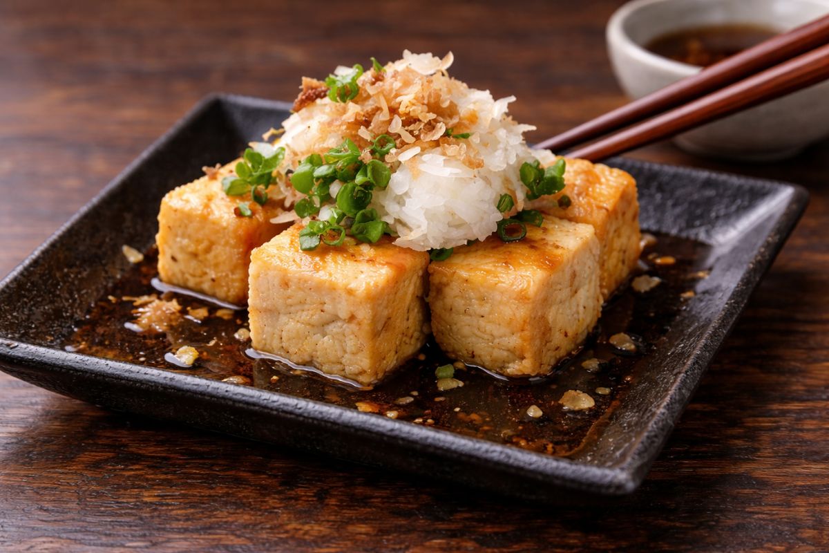 appetizer makanan jepang agedashi tofu